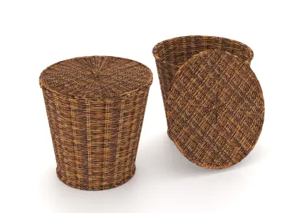Wicker Basket 3D model