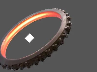 Angel Wheel Ring Biblical Power 3D model