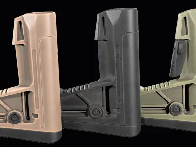  Kriss DEFIANCE AR 15 DS150 Stock Low-poly 3D model