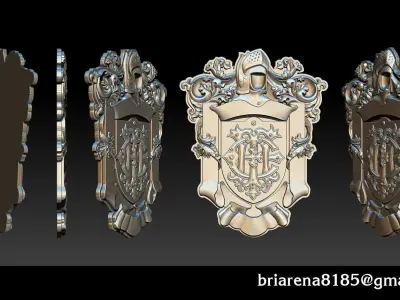 Classical Nameplate frame 3D print model