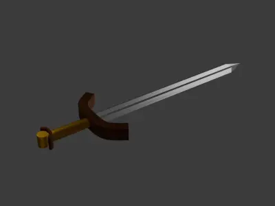 Stylized Sword Free low-poly 3D model