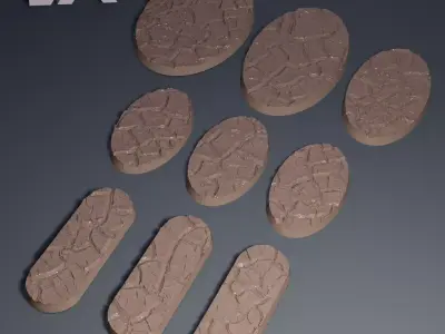 HD Base Set 21 - Baked Desert  3D print model