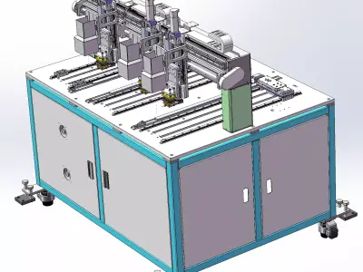 Three-Station Hot Press Watch and Wristband Press-Fitting 3D model