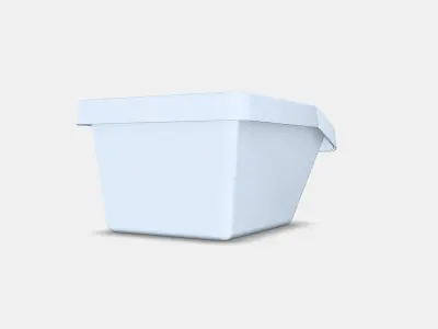 SORTERA waste garbage can with lid Low-poly 3D model
