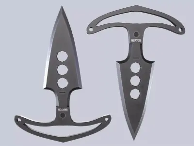 Punch dagger Low-poly 3D model