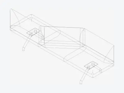 Seat - Bench - Worksmart - Backrest Crossover Low-poly 3D model