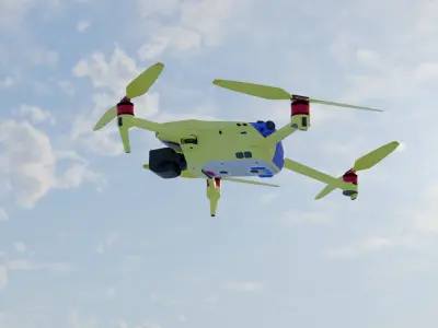 A 4-axis drone 3D model