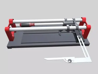 Tile Cutting Machine Low-poly 3D model