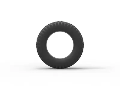 Military tire Scale 1 to 10 3D print model