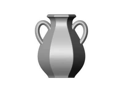 Faceted Greek vintage urn and vase 3D print model