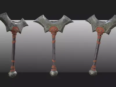 War Craft Axe Low-poly 3D model