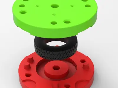 Mold for diecast truck tire 1 Scale 1 to 25 3D print model
