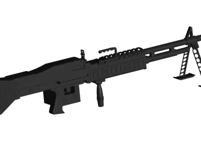 M60 machine gun 3D model buy
