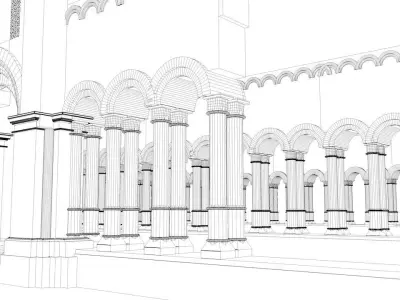 royal gateway  Low-poly 3D model