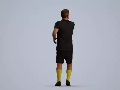 00565Omar005 - Adult Middle Eastern man exercising in athletic 3D model
