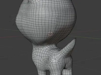 cartoon cat 02 3D model