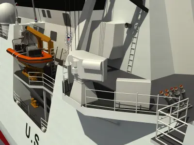 USCGC MUNRO - LEGEND CLASS US CUTTER-COAST GUARD 3D model