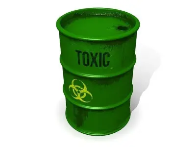 Barrel With Various Textures 3D model