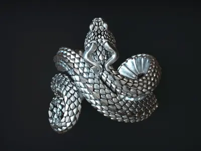 Viper Snake Ring 3D print model