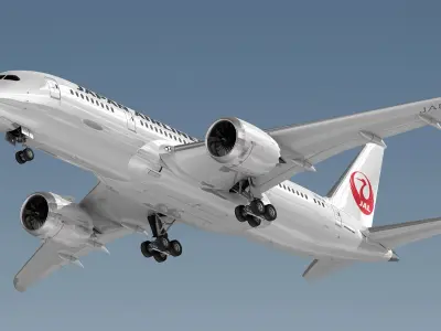 Boeing 787-8 Japan Airlines 3D model purchase