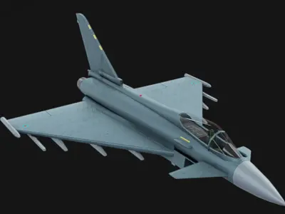 Eurofighter Typhoon Low-poly 3D model