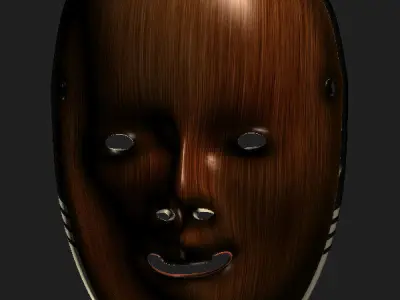 japanese woman mask 3D model