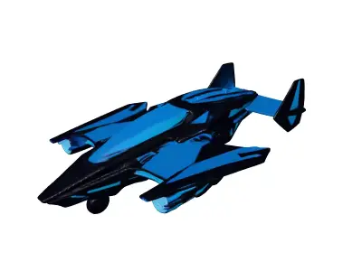 Sleek SciFi Spaceship 3D Model 3D model