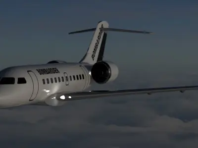 Bombardier Global Express 5000 Aircraft 3D model