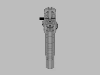 AK 47 rifle gun low poly  Free low-poly 3D model