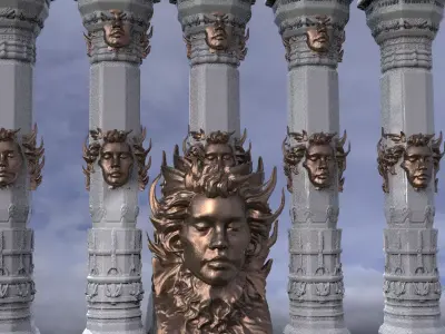 Angel Pillar Kit bash 2 3D model