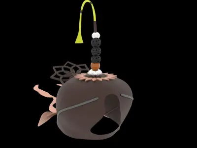 Chinese style falcon hood 3D model