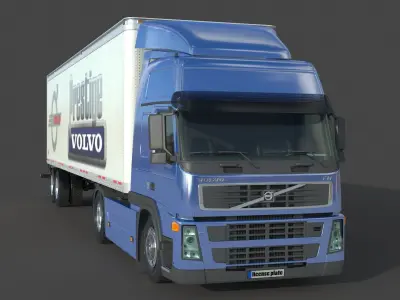 Volvo 460 FM  Semi Truck 3D model