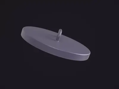 Cartoon Lid with Handle 3D model