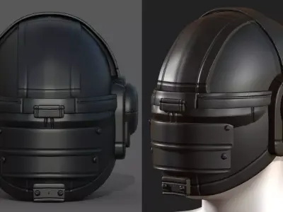 Helmet scifi military combat 3d  Low-poly 3D model purchase