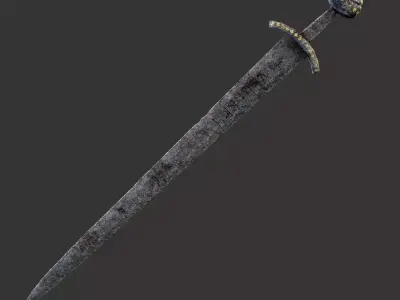 Anglo Saxon Sword  Low-poly 3D model