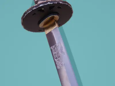 The Brides Sword from Kill Bill Low-poly 3D model
