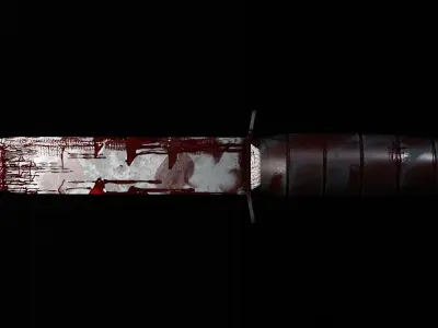 Bloody Zombie Knife Low-poly 3D model
