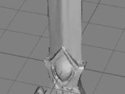 Golden sword Low-poly 3D model purchase