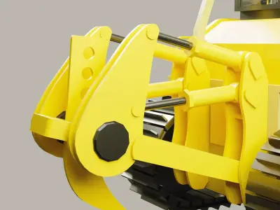 bulldozer truck Low-poly 3D model from CGTrader