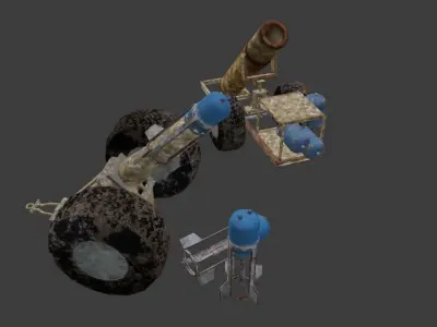 Hell Cannon Pack  Low-poly 3D model