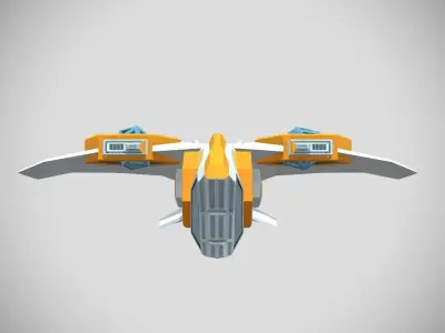 SciFi RTS Vehicle - VTOL Low-poly 3D model