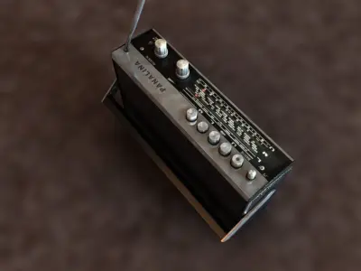 Vintage radio Panalina GR100 Free low-poly 3D model