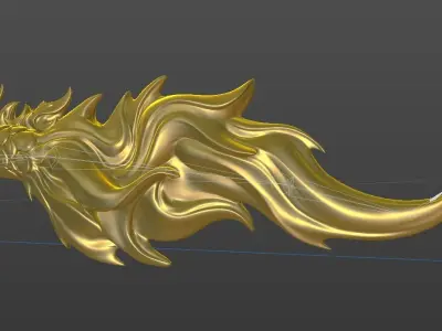 Dragon golden 3D model
