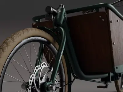 Bakfiets Shadow Steps Cargo Bike 3D model 3D model