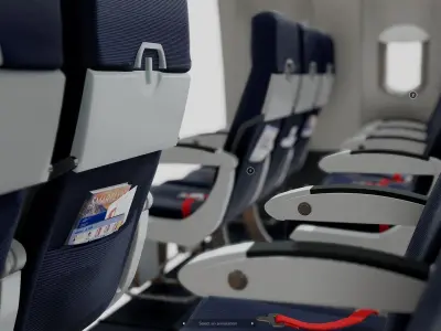 Airbus A320 Airplane Cabin 3D model