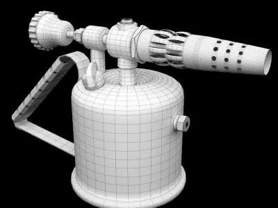 Gasolin Blowtorch Low-poly 3D model