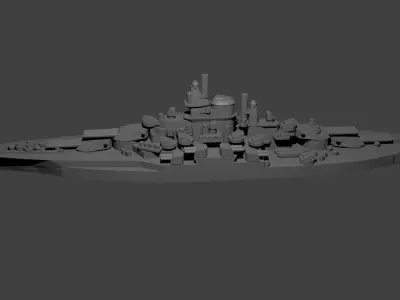 US Tennessee Class Battleship  3D print model