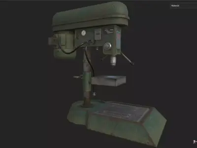 Drill Press Low-poly 3D model purchase