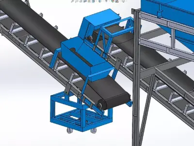 Stone and sand conveyor system 3D model
