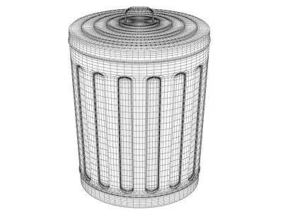 Trash can 01 3D model